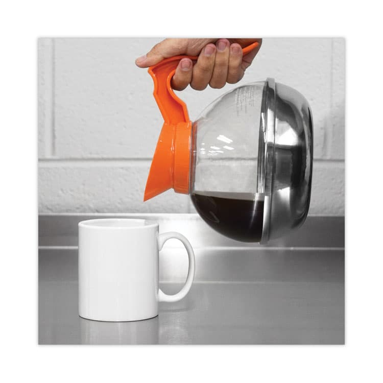 RDI USA Unbreakable Decaffeinated Coffee Decanter, 60 oz, Orange Handle (OGFCPU13)