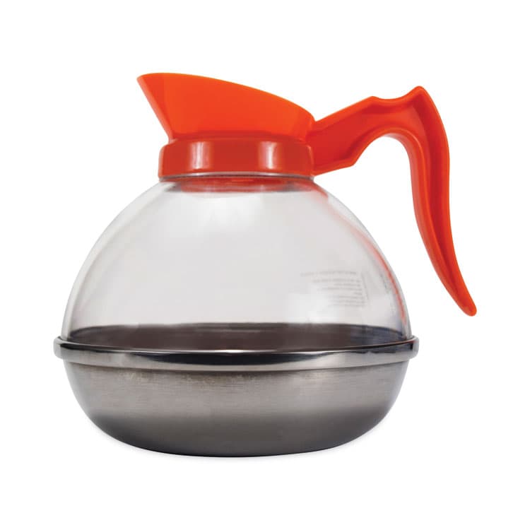 RDI USA Unbreakable Decaffeinated Coffee Decanter, 60 oz, Orange Handle (OGFCPU13) thumbnail 2