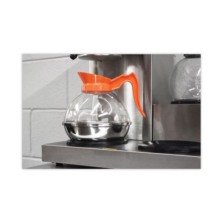 RDI USA Unbreakable Decaffeinated Coffee Decanter, 60 oz, Orange Handle (OGFCPU13) thumbnail 3