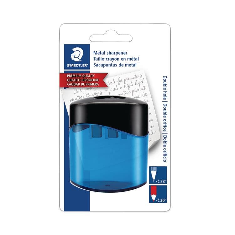 STAEDTLER, . Manual Pencil Sharpener, 2 x 2.75, Randomly Assorted Colors (STD512300SBK)