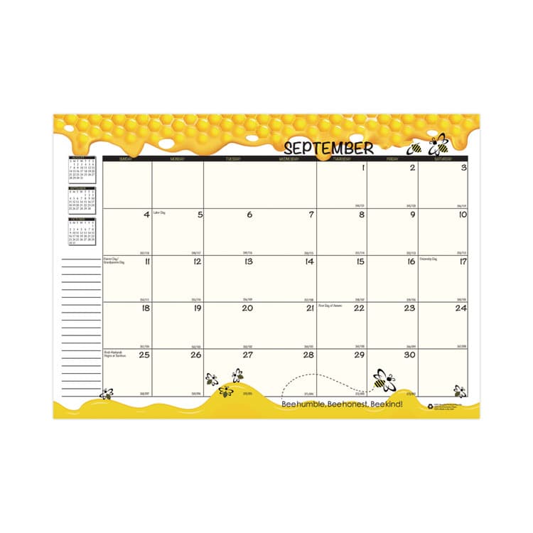 HOUSE OF DOOLITTLE Recycled Academic Honeycomb Planner, Honeycomb Artwork, 10 x 7, Multicolor Cover, 12-Month (Aug to July): 2025 to 2026 (HOD266502) thumbnail 2