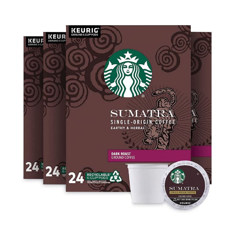 KEURIG DR PEPPER Sumatra Coffee K-Cups, Sumatra, 0.4 oz K-Cup, 96/Box (SBK12565254CT) thumbnail 3