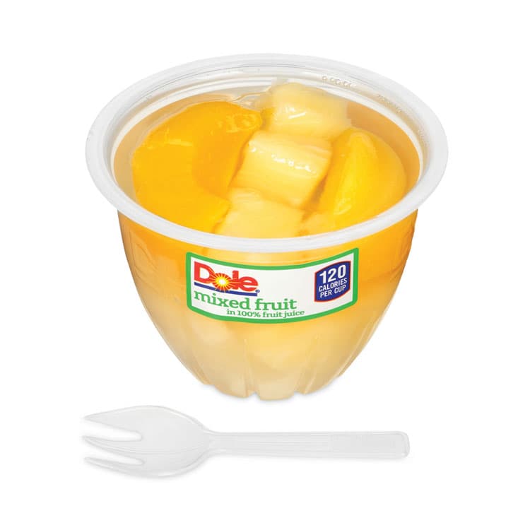 DOLE FOOD CO Mixed Fruit in 100% Fruit Juice Cups, Peaches/Pears/Pineapple, 7 oz Cup, 12/Carton (GRR20902549) thumbnail 3