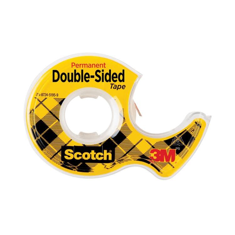 3M/COMMERCIAL TAPE DIV. Double-Sided Permanent Tape in Handheld Dispenser, 1" Core, 0.5" x 20.83 ft, Clear (MMM136) thumbnail 2
