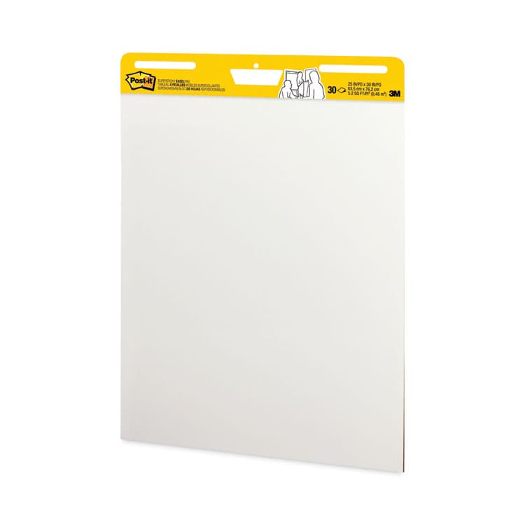 3M/COMMERCIAL TAPE DIV. Vertical-Orientation Self-Stick Easel Pads, Unruled, (30) White 25 x 30 Sheets, 4/Carton (MMM559VAD) thumbnail 3