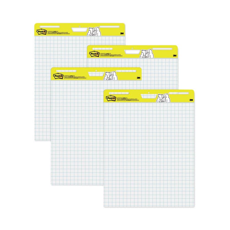 3M/COMMERCIAL TAPE DIV. Vertical-Orientation Self-Stick Easel Pads, Quadrille Rule (1 sq/in), (30) White 25 x 30 Sheets, 4/Carton (MMM560VAD4PK) thumbnail 2