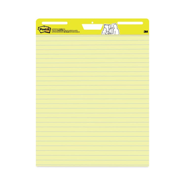 3M/COMMERCIAL TAPE DIV. Vertical-Orientation Self-Stick Easel Pads, Presentation Format (1.5" Rule), (30) Yellow 25 x 30 Sheets, 2/Carton (MMM561) thumbnail 2
