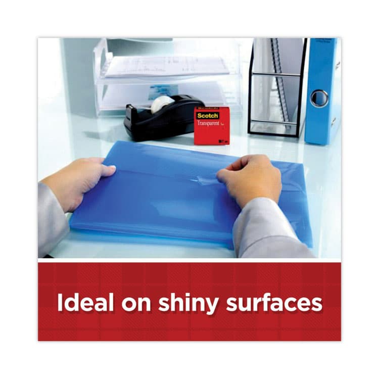 3M/COMMERCIAL TAPE DIV. Transparent Tape, 1" Core, 0.75" x 83.33 ft, Transparent, 12/Pack (MMM600K12) thumbnail 4