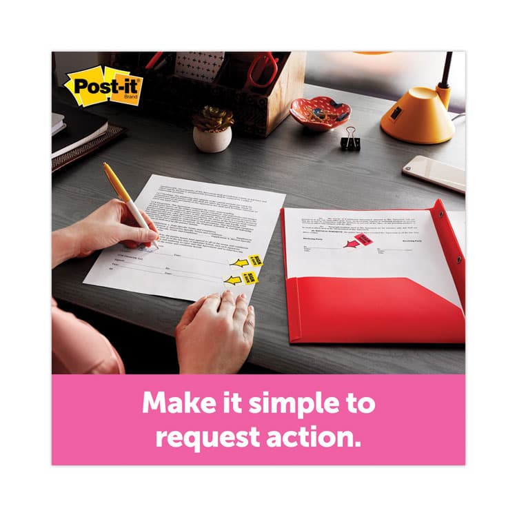 3M/COMMERCIAL TAPE DIV. High Volume Flag Dispenser, "Sign Here", Red, 200 Flags/Dispenser (MMM680HVSHR) thumbnail 3