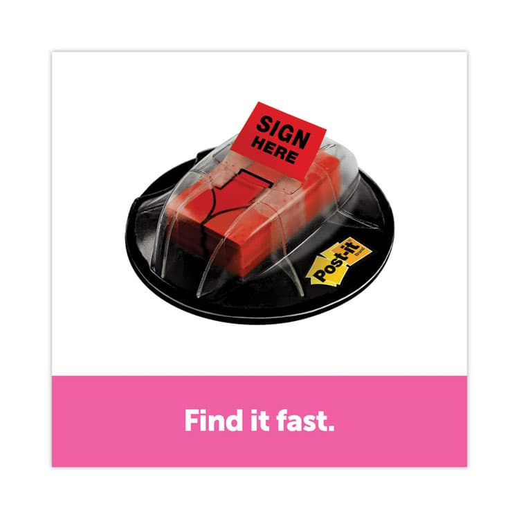 3M/COMMERCIAL TAPE DIV. High Volume Flag Dispenser, "Sign Here", Red, 200 Flags/Dispenser (MMM680HVSHR) thumbnail 2