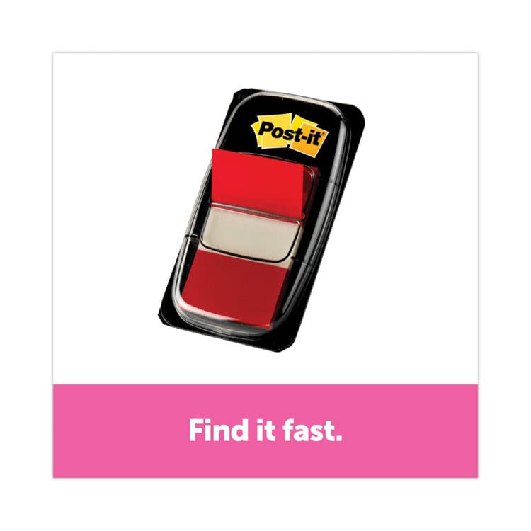 3M/COMMERCIAL TAPE DIV. Marking Page Flags in Dispensers, Red, 50 Flags/Dispenser, 12 Dispensers/Pack (MMM680RD12) thumbnail 2