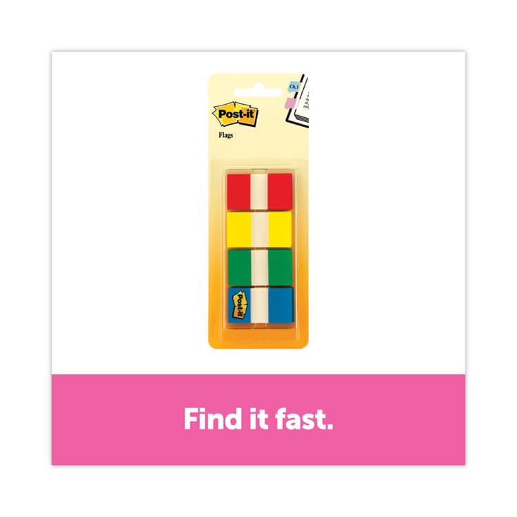 3M/COMMERCIAL TAPE DIV. Page Flags in Portable Dispenser, Assorted Primary, 160 Flags/Dispenser (MMM680RYGB2)