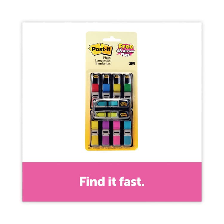 3M/COMMERCIAL TAPE DIV. Page Flag Value Pack, 0.5 x 1.75, Assorted Colors, 280 Page Flags, 48, 1/2" Arrows/Pack (MMM683VAD1) thumbnail 2