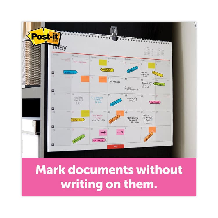 3M/COMMERCIAL TAPE DIV. Arrow 0.5" Page Flags, Assorted Primary, 24/Color, 96 Flags/Pack (MMM684ARR3) thumbnail 4