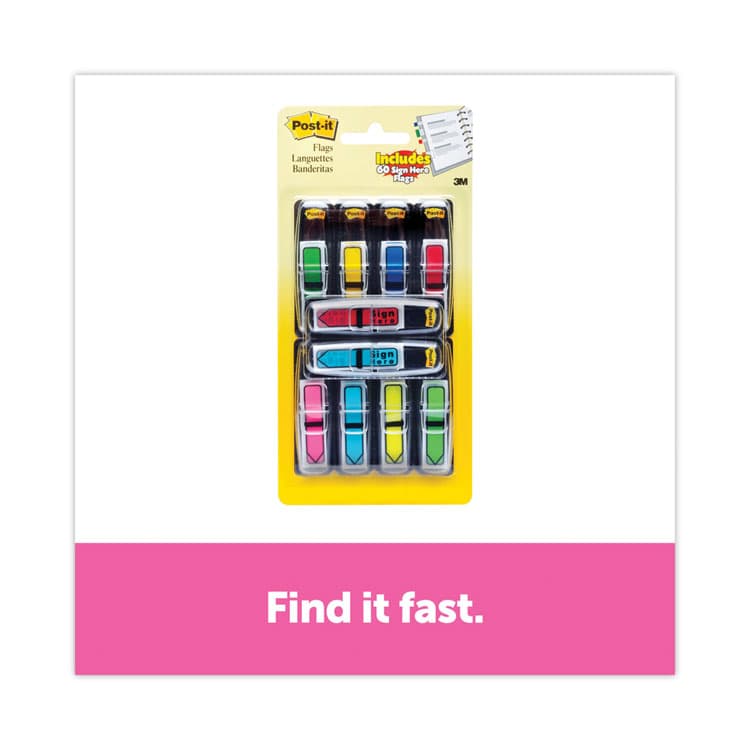 3M/COMMERCIAL TAPE DIV. Arrow 0.5" Page Flags, Assorted Primary/Brights, 252/Pack (MMM684VAD2) thumbnail 2