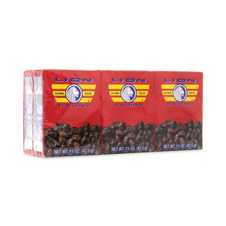 LION RAISINS California Seedless Raisins, 1.5 oz Box, 6/Pack (GRR30801001) thumbnail 2