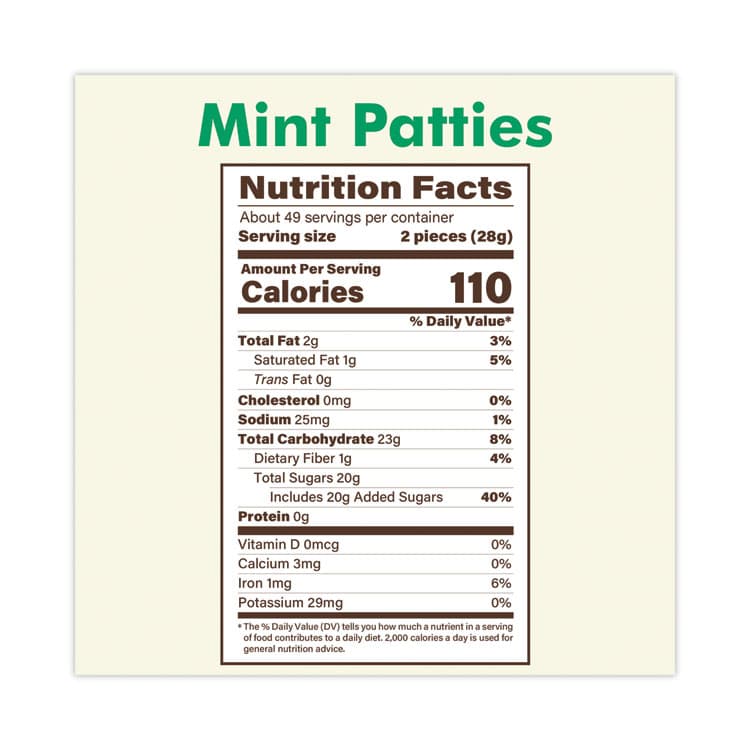PEARSONS CANDY Mint Patties,175 Individually Wrapped, 3 lb Bag (GRR20900558) thumbnail 3