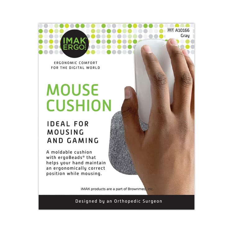 BROWNMED Mouse Wrist Cushion, 5.75 x 3.75, Gray (IMAA10166) thumbnail 2