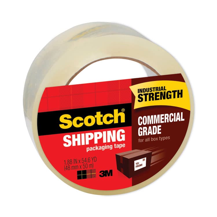 3M/COMMERCIAL TAPE DIV. 3750 Commercial Grade Packaging Tape with ST-181 Pistol-Grip Dispenser, 3" Core, 1.88" x 54.6 yds, Clear, 36/Carton (MMM3750CS36ST) thumbnail 3