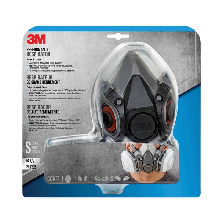 3M/COMMERCIAL TAPE DIV. Half Facepiece Paint Spray/Pesticide Respirator, Small (MMM6111PA1A) thumbnail 2