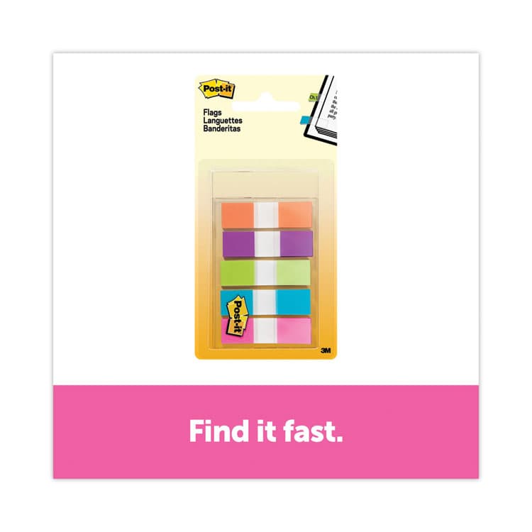 3M/COMMERCIAL TAPE DIV. Page Flags in Portable Dispenser, Assorted Brights, 5 Dispensers, 20 Flags/Color (MMM6835CB2) thumbnail 2