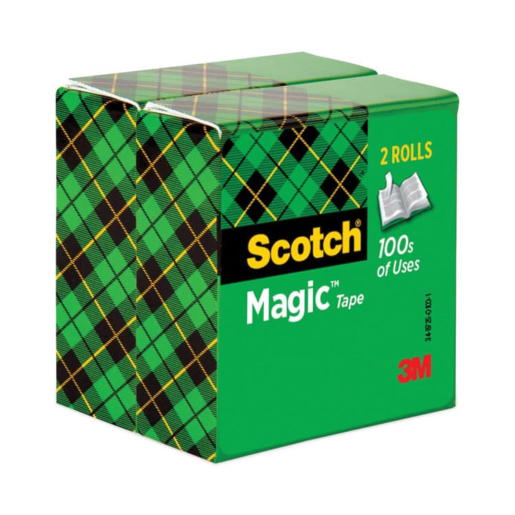 3M/COMMERCIAL TAPE DIV. Magic Tape Refill, 3" Core, 0.75" x 72 yds, Clear, 2/Pack (MMM8102P3472) thumbnail 4