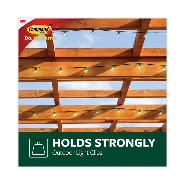 3M/COMMERCIAL TAPE DIV. All Weather Hooks and Strips, Small, Plastic, Clear, 16 Clips and 20 Strips/Pack (MMM17017CLRAWES) thumbnail 4