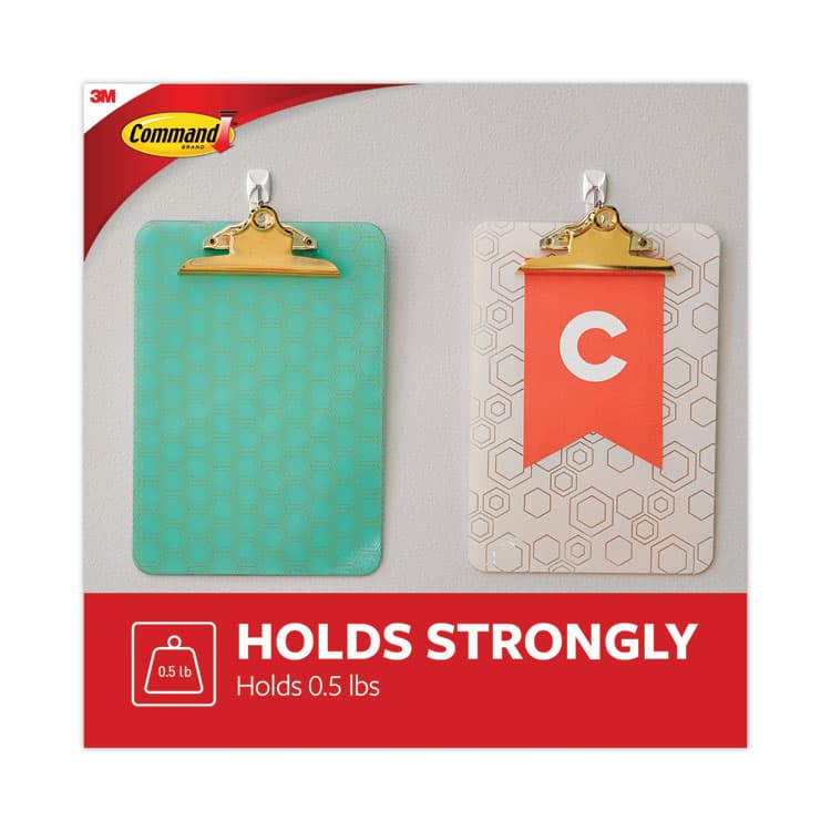 3M/COMMERCIAL TAPE DIV. Small Toggle-Wire Hooks, Metal Wire, Silver, Supports 0.5 lb, 28/Pack (MMM17067MPES) thumbnail 4