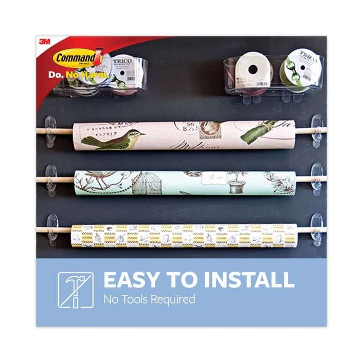 3M/COMMERCIAL TAPE DIV. Medium Clear Hooks, Plastic, Supports 2 lb, 50/Carton (MMM17091CLRCABP) thumbnail 4