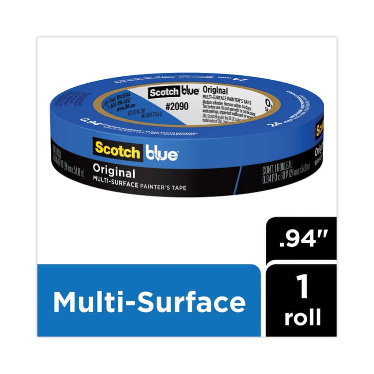 3M/COMMERCIAL TAPE DIV. Original Multi-Surface Painter's Tape, 3" Core, 0.94" x 60 yds, Blue (MMM209024A) thumbnail 2