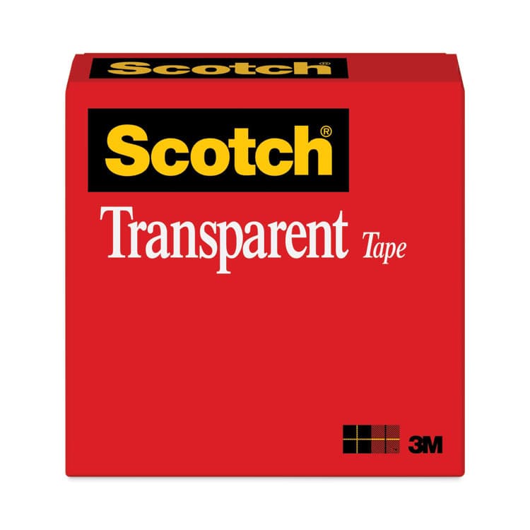 3M/COMMERCIAL TAPE DIV. Transparent Tape, 3" Core, 1" x 72 yds, Transparent (MMM60012592)