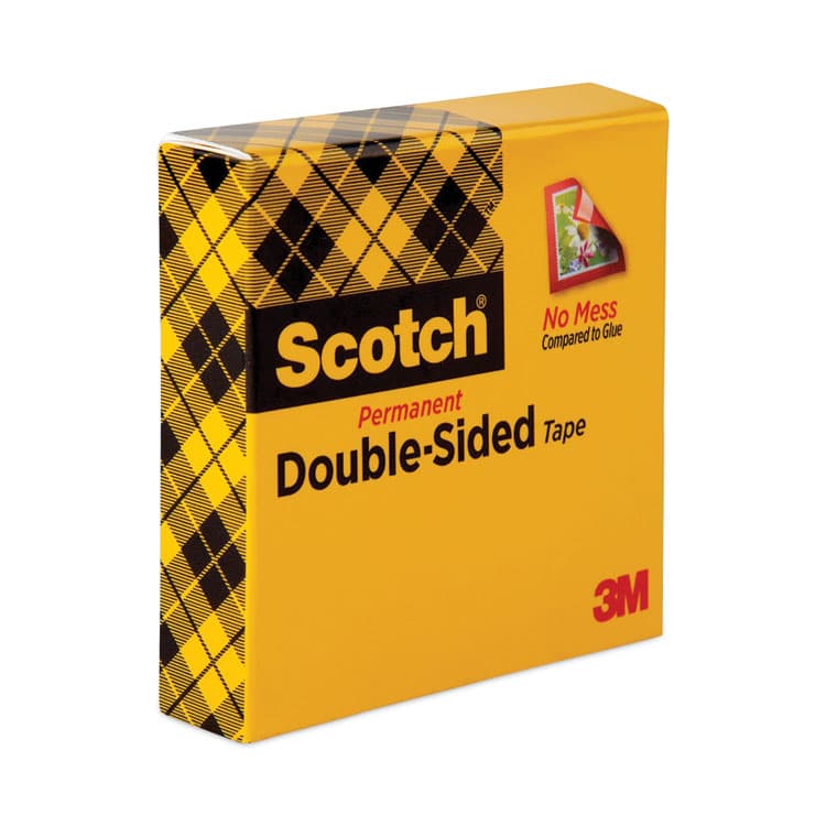 3M/COMMERCIAL TAPE DIV. Double-Sided Tape, 1" Core, 0.5" x 75 ft, Clear (MMM66512900) thumbnail 2