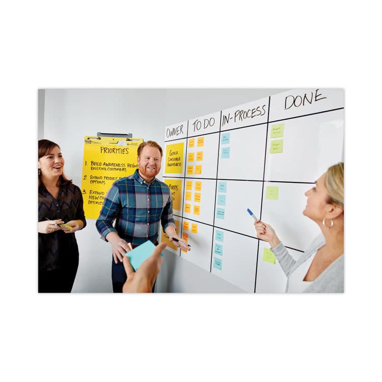 3M/COMMERCIAL TAPE DIV. Dry Erase Surface, Laminate Film, 72" x 7 mil x 48", White (MMMDEF6X4) thumbnail 4