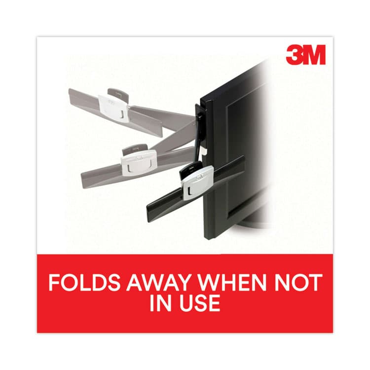 3M/COMMERCIAL TAPE DIV. Swing Arm Copy Clip Document Holder, Holds Up to 30 Legal Size Sheets, Plastic, Black/Silver Clip (MMMDH240MB) thumbnail 4