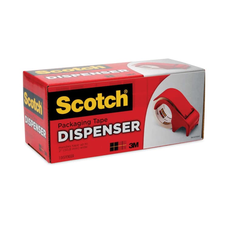 3M/COMMERCIAL TAPE DIV. Compact and Quick Loading Dispenser for Box Sealing Tape, 3" Core, For Rolls Up to 2" x 60 yds, Red (MMMDP300RD) thumbnail 3