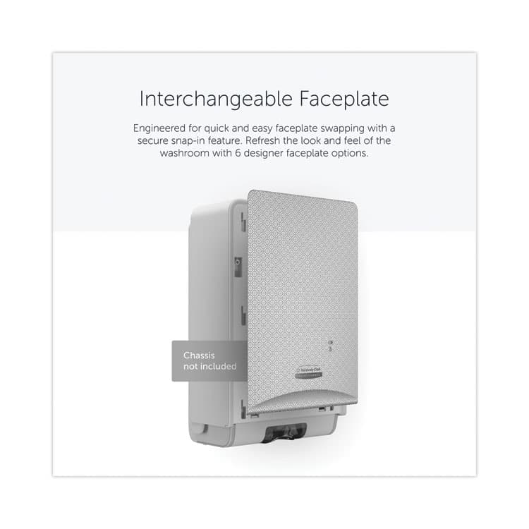 KIMBERLY CLARK ICON Faceplate for Automatic Soap and Sanitizer Dispenser, 8.25 x 22 x 12.12, Silver Mosaic (KCC58764) thumbnail 2