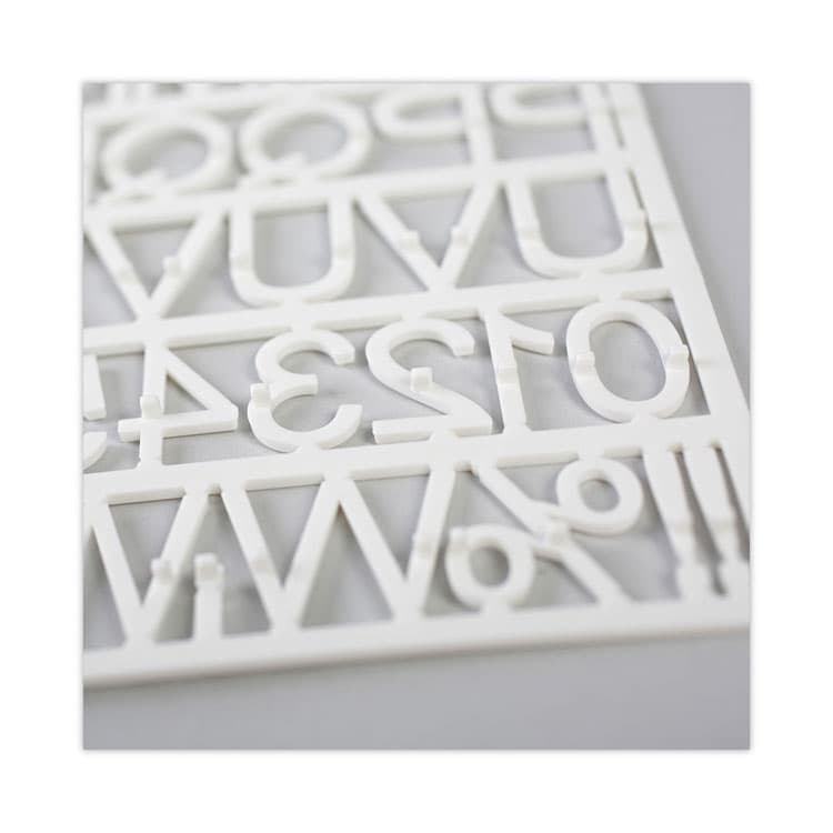 BI-SILQUE VISUAL COMMUNICATION PRODUCTS Set of Plastic Letter Board Letters, Numbers and Symbols, 1" Tall, White Characters, 270 Pieces (BVCCAR1002) thumbnail 3