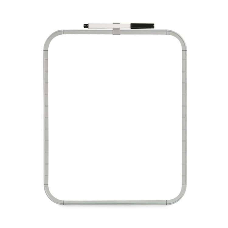 BI-SILQUE VISUAL COMMUNICATION PRODUCTS Magnetic Dry Erase Board, 11" x 14", White Surface, White Plastic Frame (BVCCLK020303)
