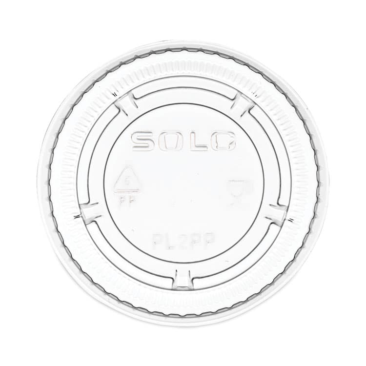 DART Portion/Souffle Cup Lids, Fits 1.5 oz to 2.5 oz Portion Containers, Plastic, Clear, 125/Sleeve, 20 Sleeves/Carton (DCCPL2PP)