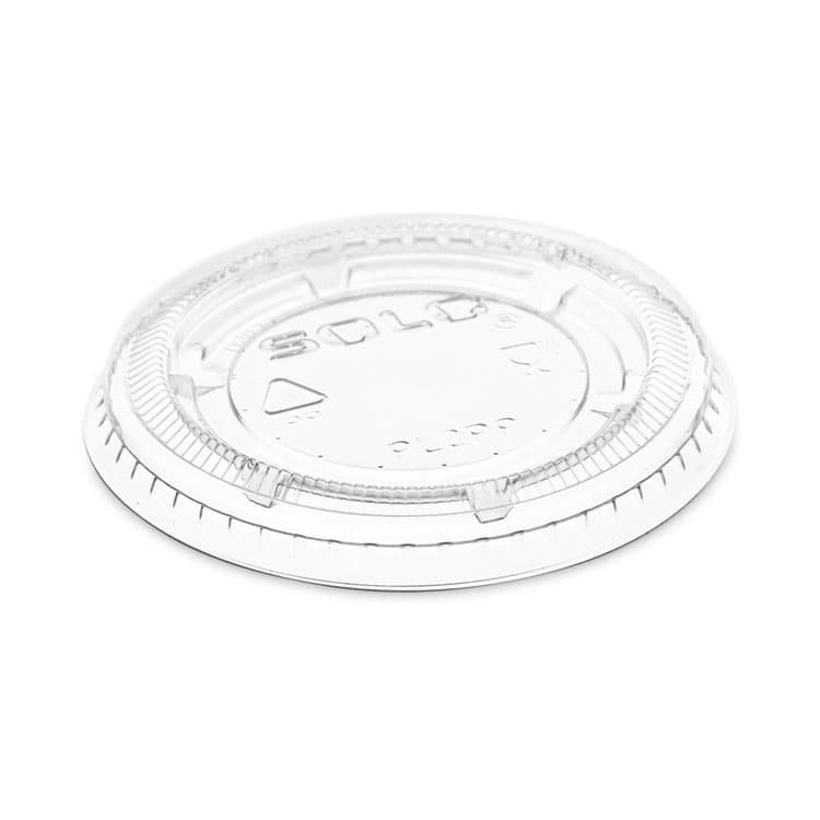 DART Portion/Souffle Cup Lids, Fits 1.5 oz to 2.5 oz Portion Containers, Plastic, Clear, 125/Sleeve, 20 Sleeves/Carton (DCCPL2PP) thumbnail 3