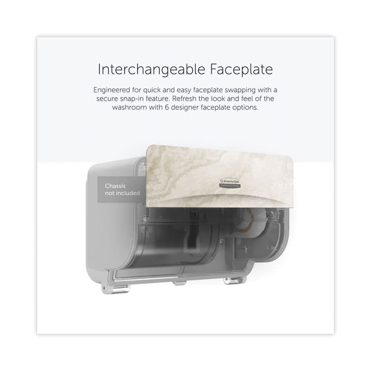 KIMBERLY CLARK ICON Faceplate for Coreless Standard Roll Toilet Paper Dispenser, 3.56 x 12 x 1.5, Warm Marble (KCC58792) thumbnail 2