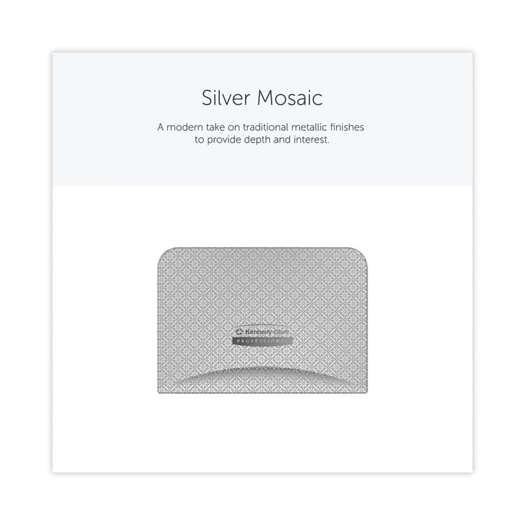 KIMBERLY CLARK ICON Faceplate for Coreless Standard Roll Toilet Paper Dispenser, 4.25 x 6 x 1.5, Silver Mosaic (KCC58761) thumbnail 2
