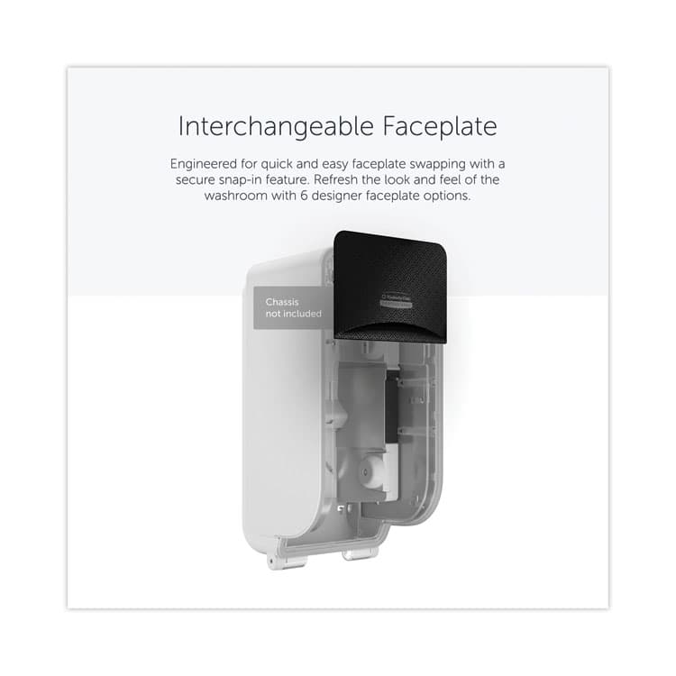 KIMBERLY CLARK ICON Faceplate for Coreless Standard Roll Toilet Paper Dispenser, 4.25 x 6 x 1.5, Black Mosaic (KCC58781) thumbnail 2