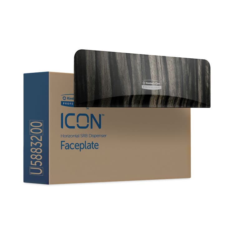 KIMBERLY CLARK ICON Faceplate for Coreless Standard Roll Toilet Paper Dispenser, 3.56 x 12 x 1.5, Ebony Woodgrain (KCC58832) thumbnail 3