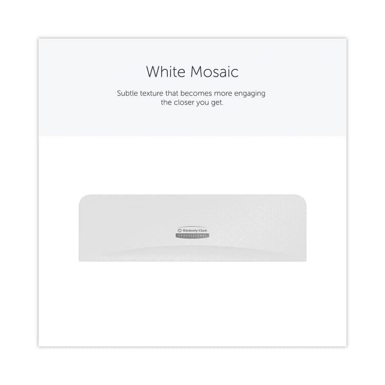 KIMBERLY CLARK ICON Faceplate for Coreless Standard Roll Toilet Paper Dispenser, 3.56 x 12 x 1.5, White Mosaic (KCC58772) thumbnail 3