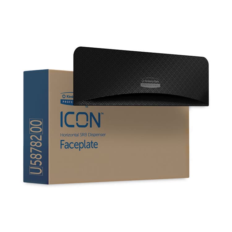 KIMBERLY CLARK ICON Faceplate for Coreless Standard Roll Toilet Paper Dispenser, 3.56 x 12 x 1.5, Black Mosaic (KCC58782) thumbnail 4