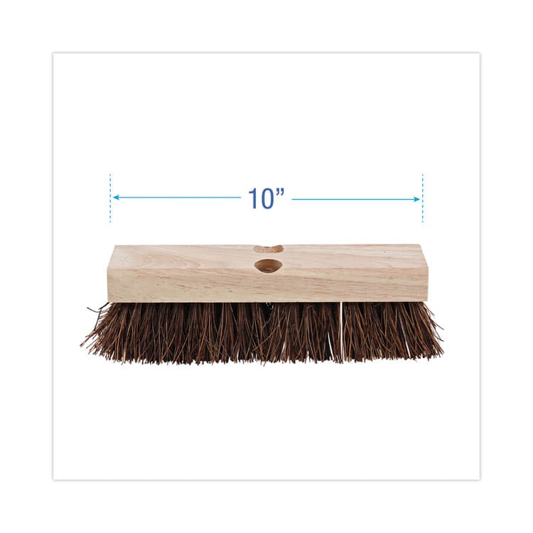 BOARDWALK Deck Brush Head, 2" Brown Palmyra Bristles, 10" Brush (BWK3110) thumbnail 2