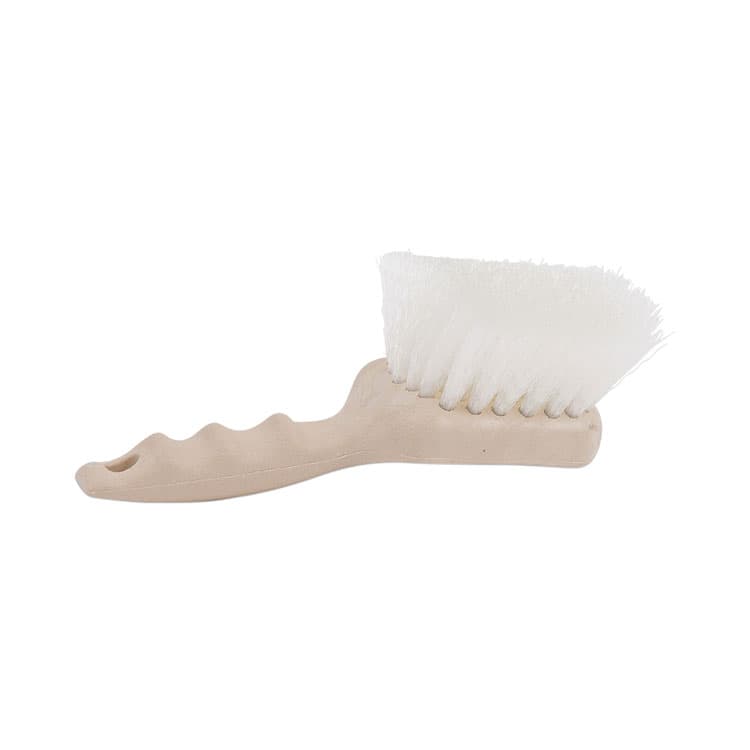 BOARDWALK Utility Brush, Cream Nylon Bristles, 5.5" Brush, 3.5" Tan Plastic Handle (BWK4408)