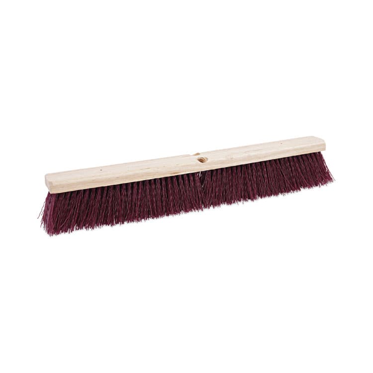 BOARDWALK Floor Brush Head, 3.25" Maroon Stiff Polypropylene Bristles, 24" Brush (BWK20324)