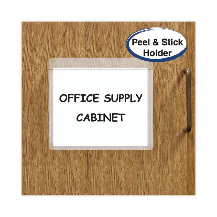 C-LINE PRODUCTS, Self-Adhesive Labeling Pockets, Top Load, 3.75 x 3, Clear, 25/Pack (CLI70443) thumbnail 3